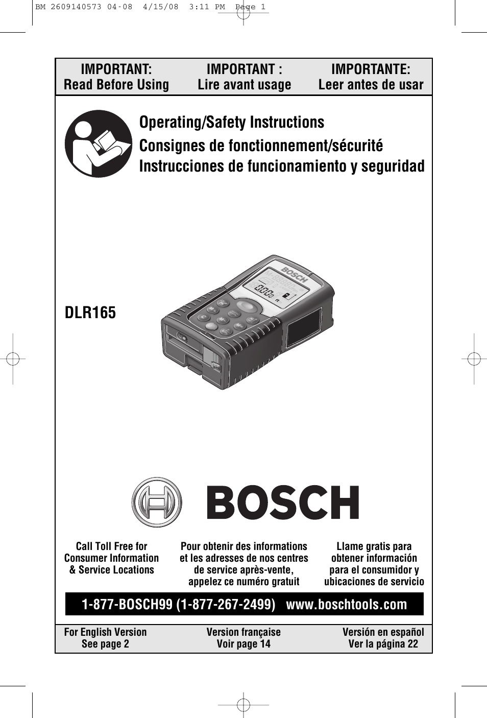 Bosch DLR165 User Manual | 32 pages