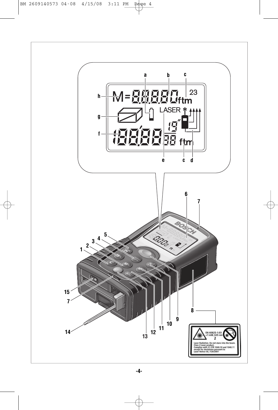 Bosch DLR165 User Manual | Page 4 / 32