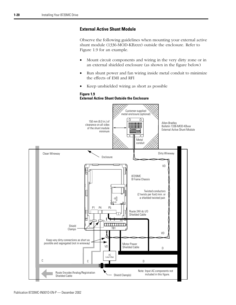 External active shunt module, External active shunt module -20 | Rockwell Automation 8720MC High Performance Drives Installation Manual User Manual | Page 32 / 133