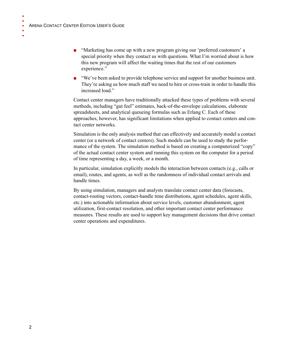 Rockwell Automation Arena Contact Center Edition Users Guide User Manual | Page 10 / 204