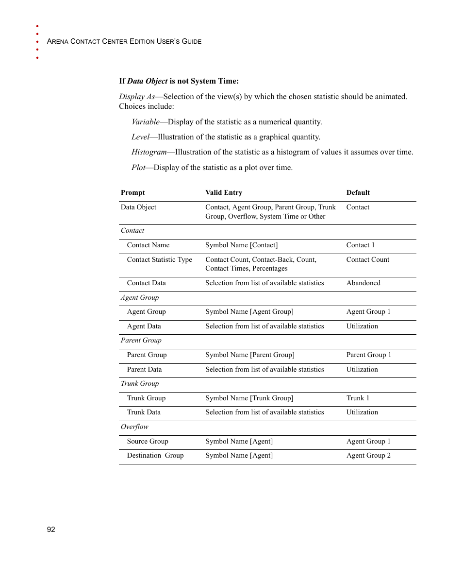 Rockwell Automation Arena Contact Center Edition Users Guide User Manual | Page 100 / 204