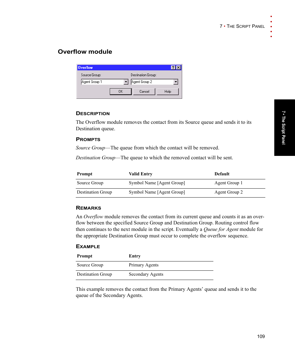 Overflow module | Rockwell Automation Arena Contact Center Edition Users Guide User Manual | Page 117 / 204