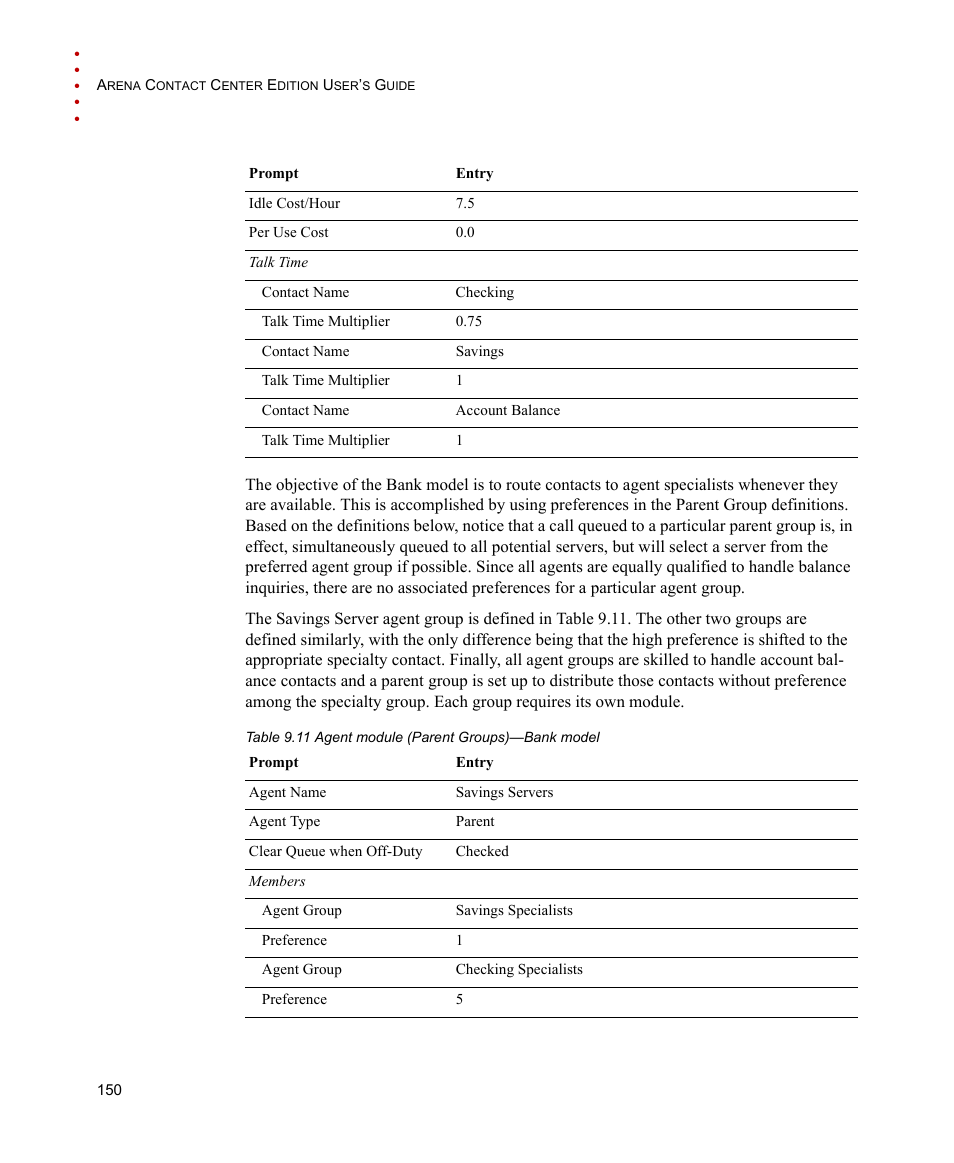 Rockwell Automation Arena Contact Center Edition Users Guide User Manual | Page 158 / 204