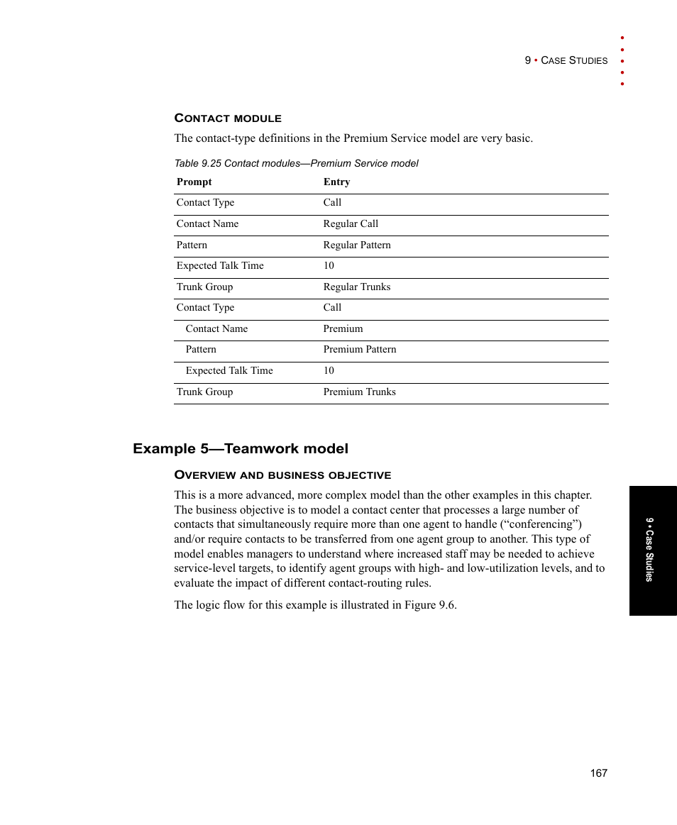 Example 5-teamwork model, Example 5—teamwork model | Rockwell Automation Arena Contact Center Edition Users Guide User Manual | Page 175 / 204