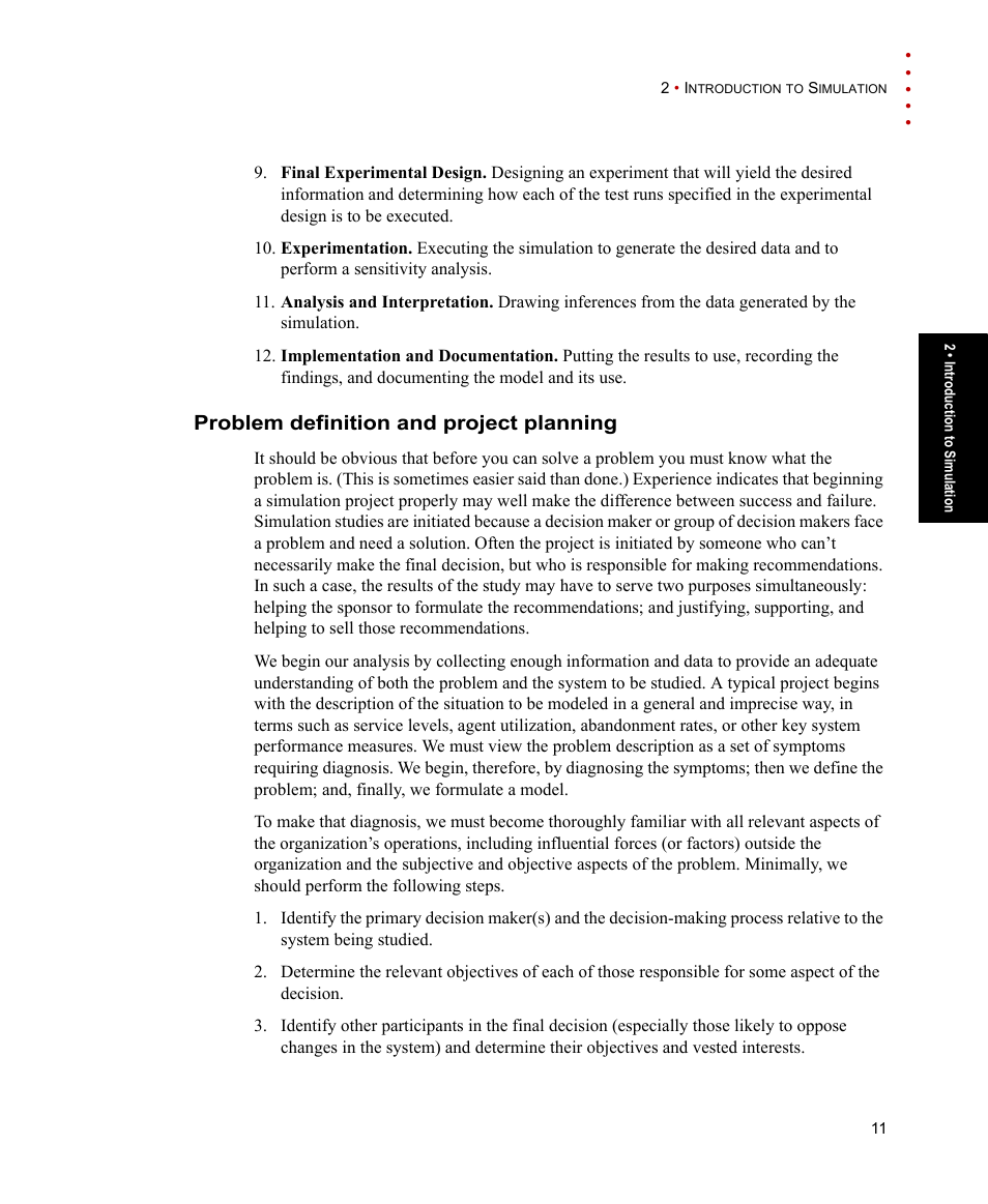 Problem definition and project planning | Rockwell Automation Arena Contact Center Edition Users Guide User Manual | Page 19 / 204