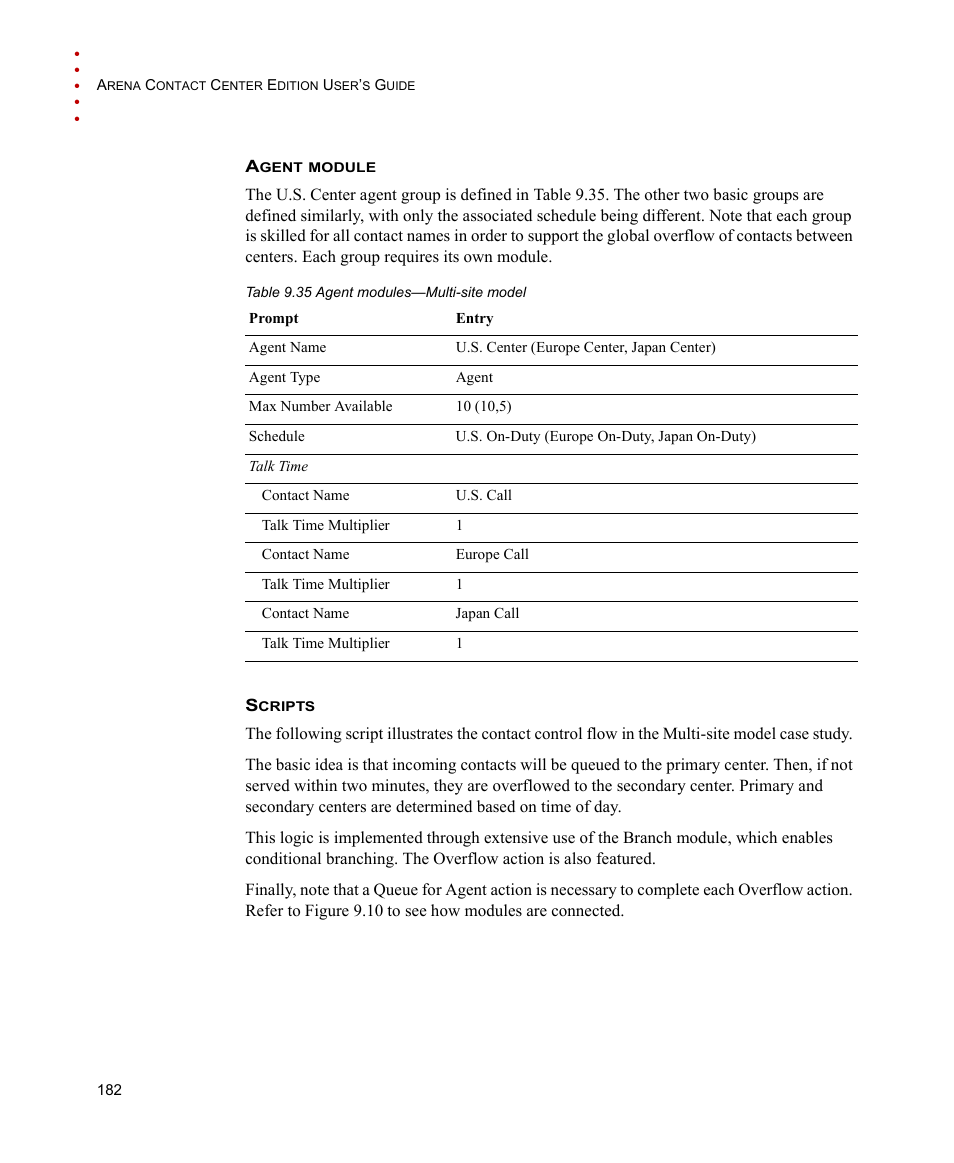 Rockwell Automation Arena Contact Center Edition Users Guide User Manual | Page 190 / 204