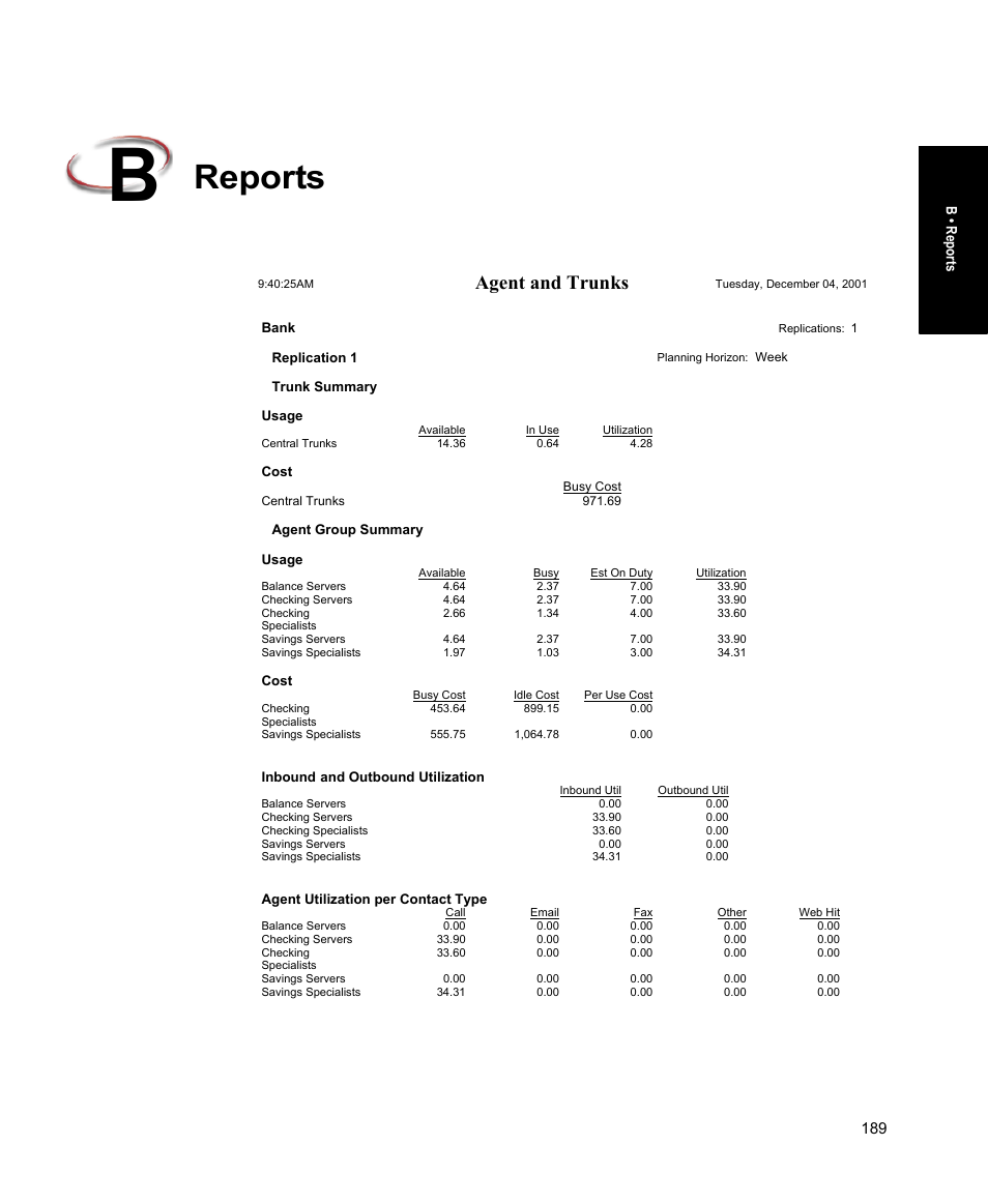 Reports, Agent and trunks | Rockwell Automation Arena Contact Center Edition Users Guide User Manual | Page 197 / 204