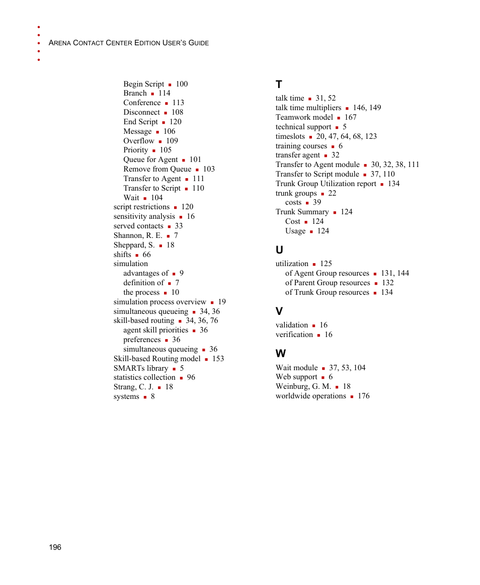 Rockwell Automation Arena Contact Center Edition Users Guide User Manual | Page 204 / 204