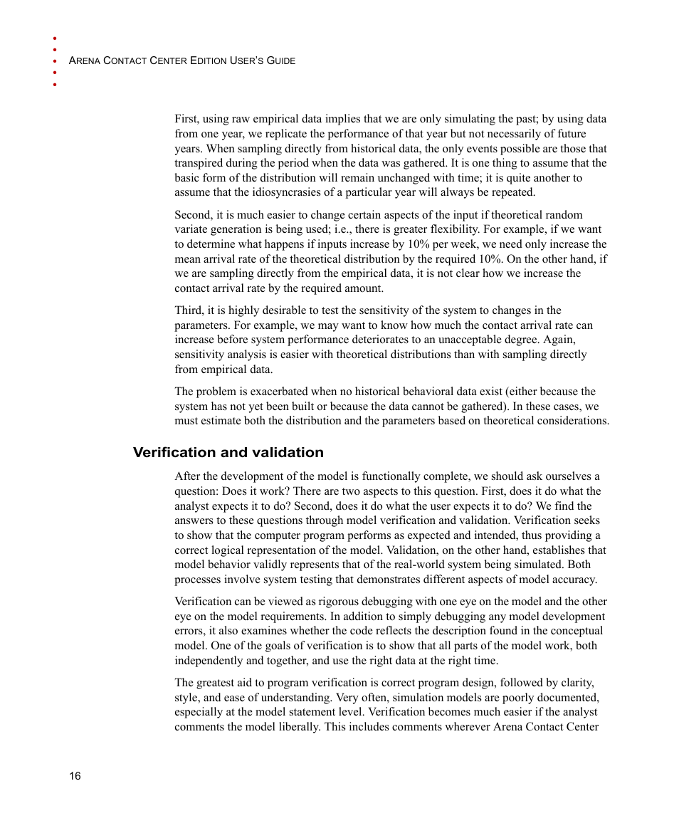Verification and validation | Rockwell Automation Arena Contact Center Edition Users Guide User Manual | Page 24 / 204