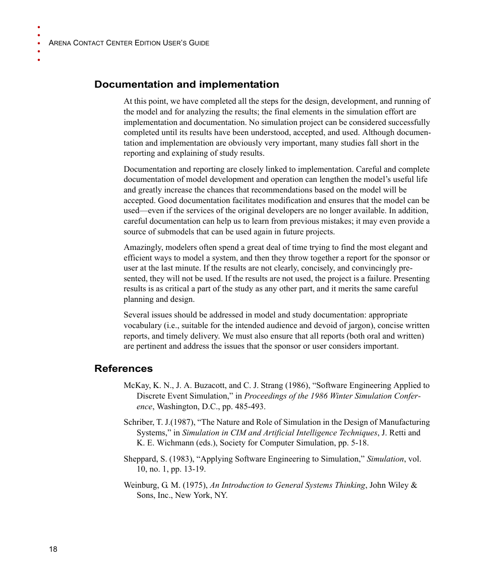 Documentation and implementation, References, Documentation and implementation references | Rockwell Automation Arena Contact Center Edition Users Guide User Manual | Page 26 / 204