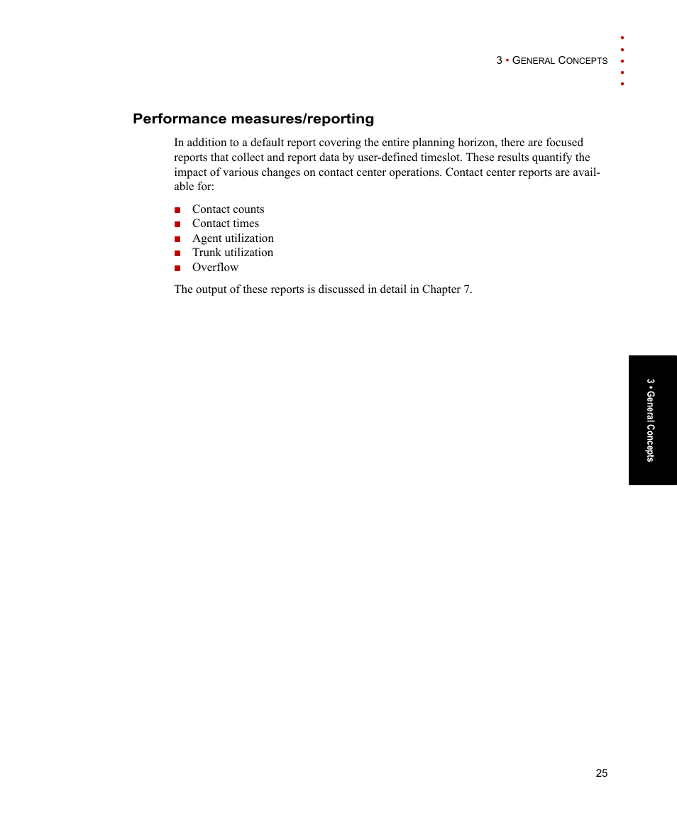 Performance measures/reporting | Rockwell Automation Arena Contact Center Edition Users Guide User Manual | Page 33 / 204