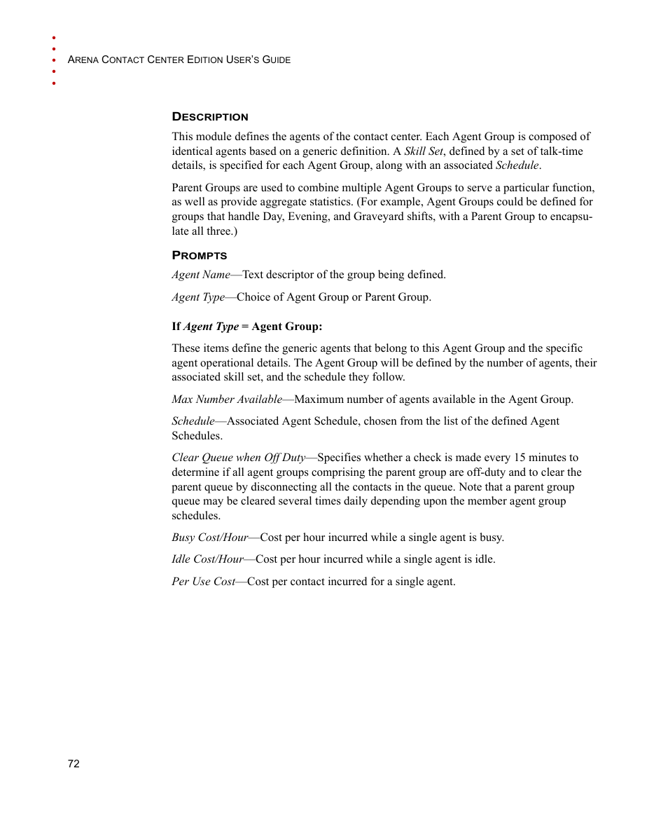 Rockwell Automation Arena Contact Center Edition Users Guide User Manual | Page 80 / 204