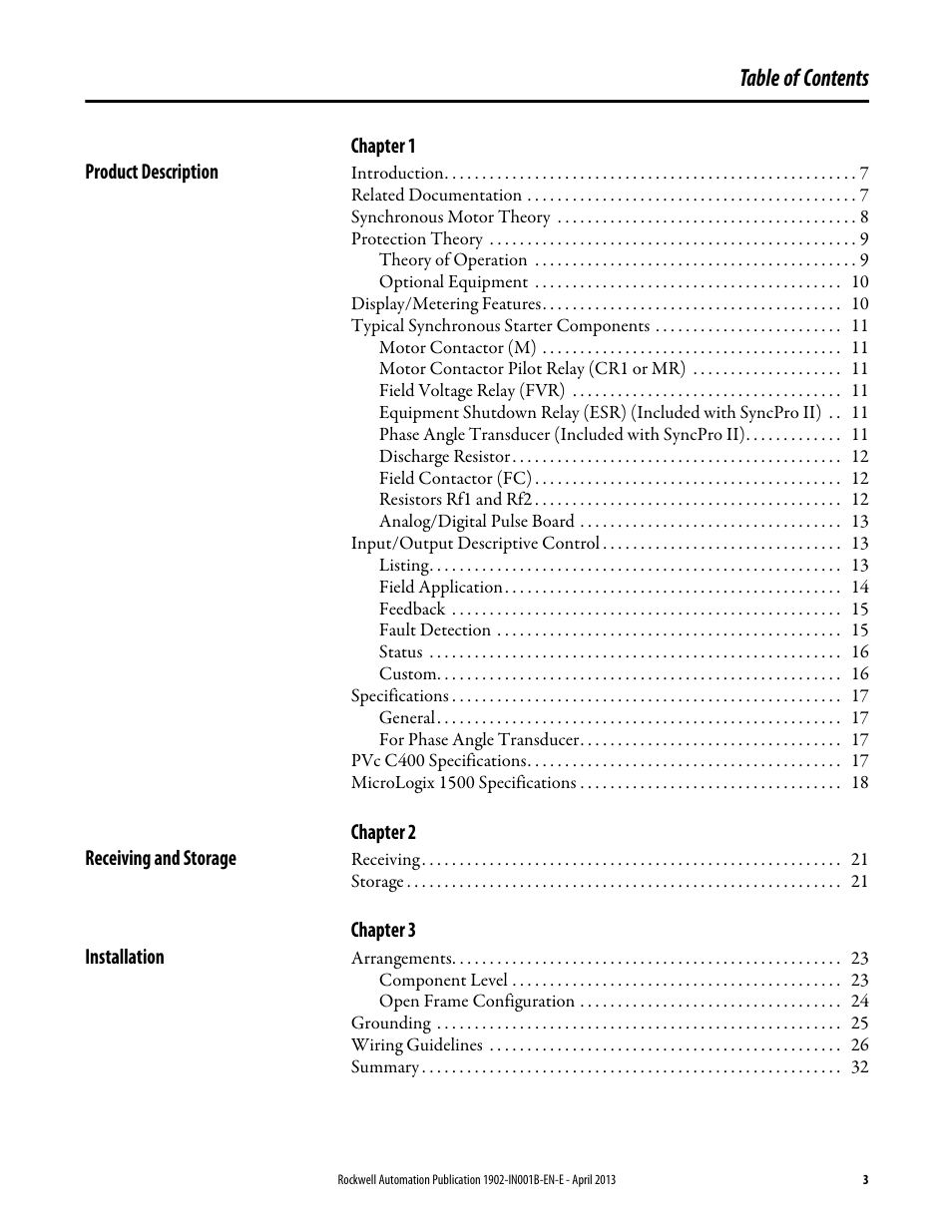 Rockwell Automation 1902 Syncpro II User Manual | Page 3 / 58