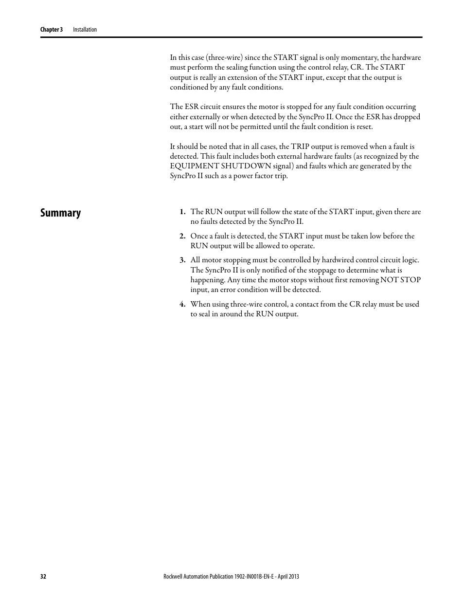 Summary | Rockwell Automation 1902 Syncpro II User Manual | Page 30 / 58