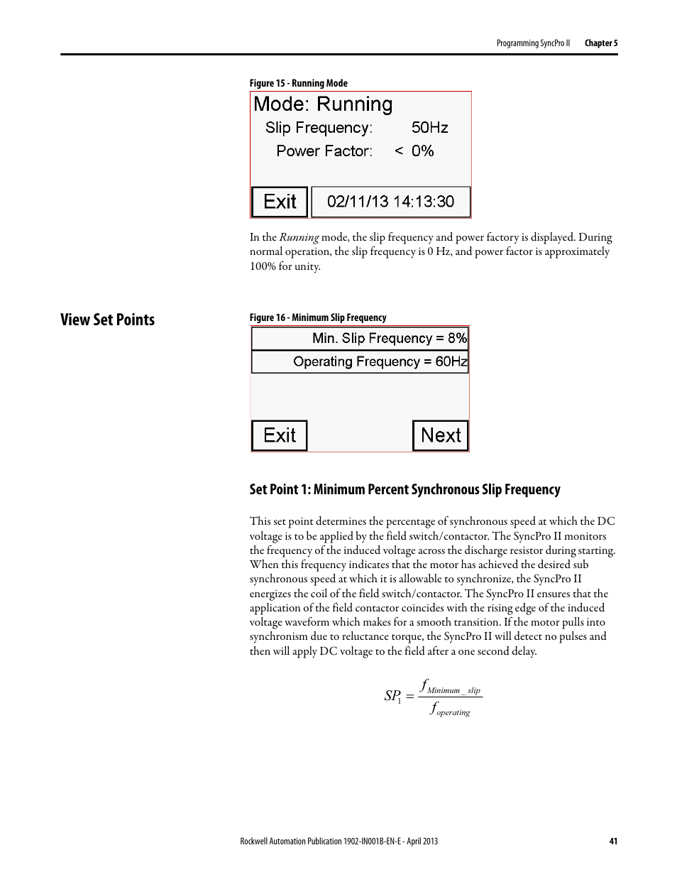 View set points | Rockwell Automation 1902 Syncpro II User Manual | Page 39 / 58