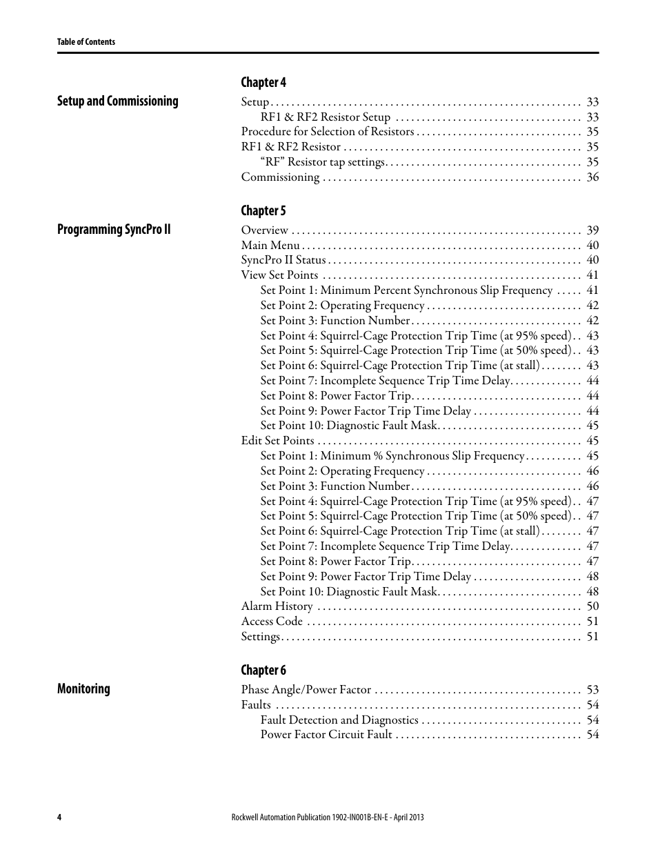 Rockwell Automation 1902 Syncpro II User Manual | Page 4 / 58