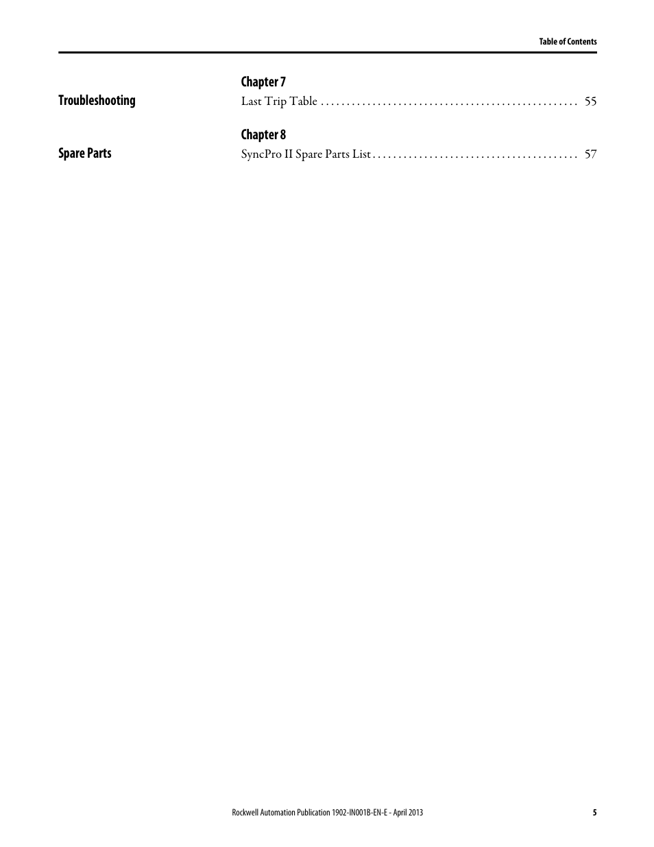 Rockwell Automation 1902 Syncpro II User Manual | Page 5 / 58