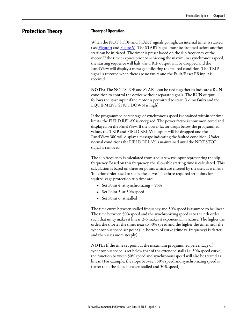 Protection theory, Theory of operation | Rockwell Automation 1902 Syncpro II User Manual | Page 9 / 58