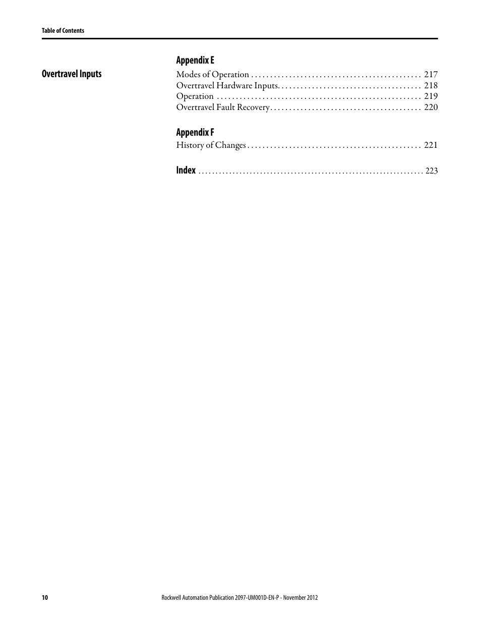 Rockwell Automation 2097-Vxxx Kinetix 300 EtherNet/IP Indexing Servo Drive User Manual User Manual | Page 10 / 230