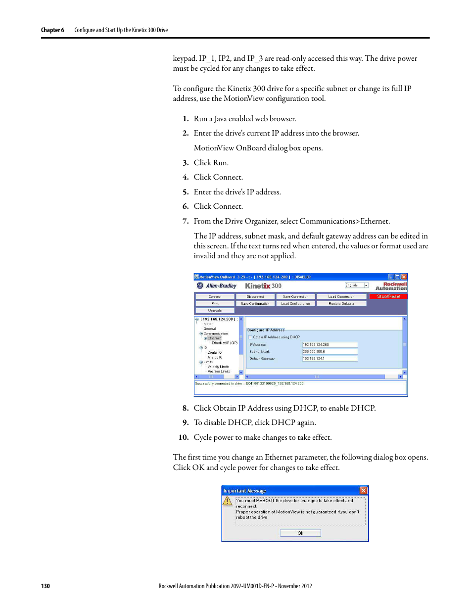 Rockwell Automation 2097-Vxxx Kinetix 300 EtherNet/IP Indexing Servo Drive User Manual User Manual | Page 130 / 230