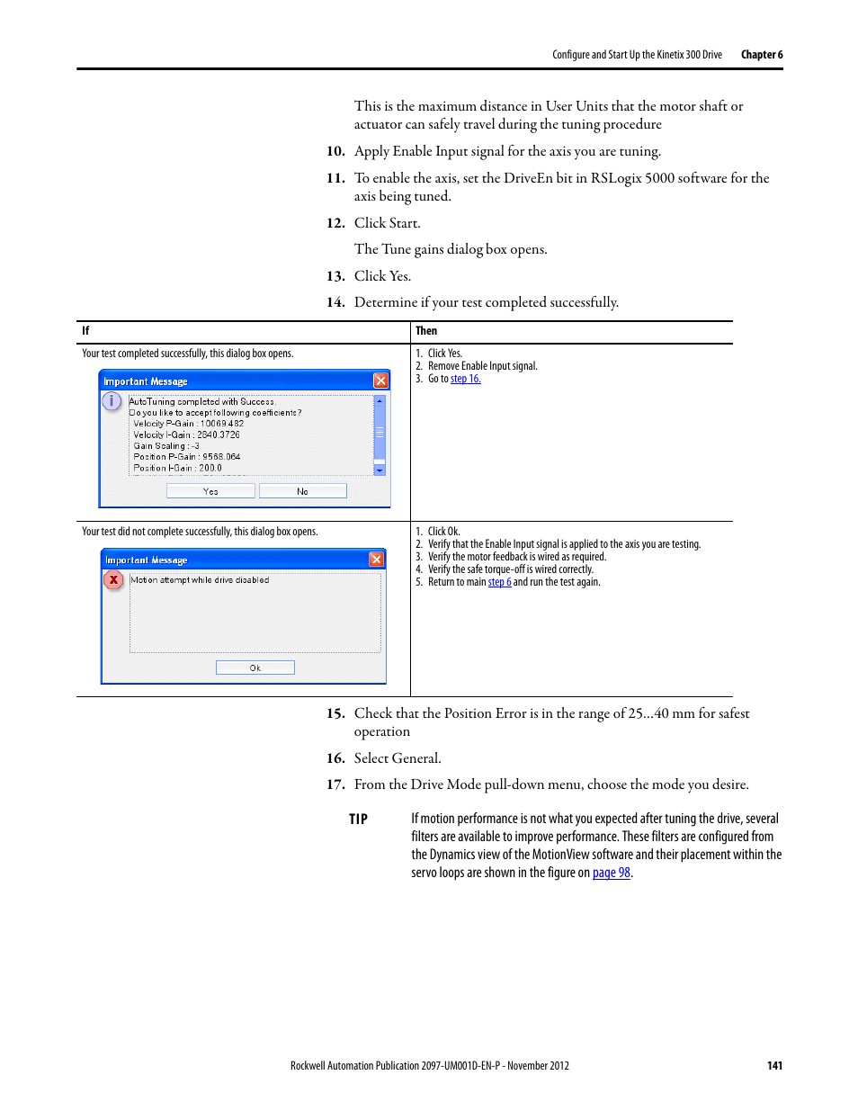 Rockwell Automation 2097-Vxxx Kinetix 300 EtherNet/IP Indexing Servo Drive User Manual User Manual | Page 141 / 230