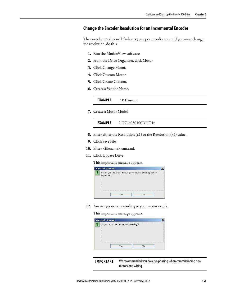 Rockwell Automation 2097-Vxxx Kinetix 300 EtherNet/IP Indexing Servo Drive User Manual User Manual | Page 151 / 230