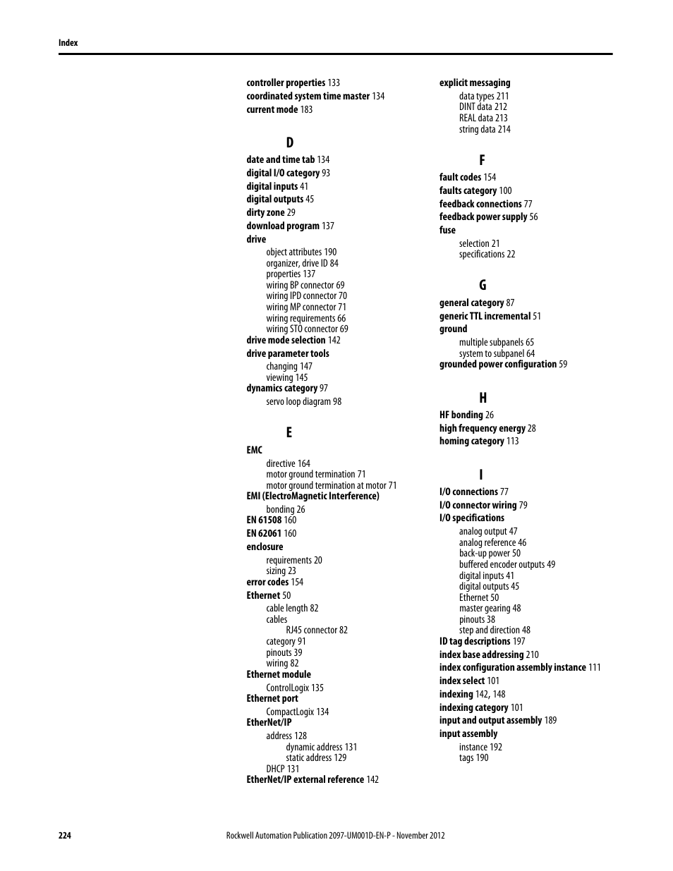 Rockwell Automation 2097-Vxxx Kinetix 300 EtherNet/IP Indexing Servo Drive User Manual User Manual | Page 224 / 230