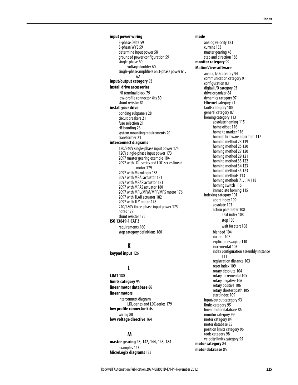 Rockwell Automation 2097-Vxxx Kinetix 300 EtherNet/IP Indexing Servo Drive User Manual User Manual | Page 225 / 230