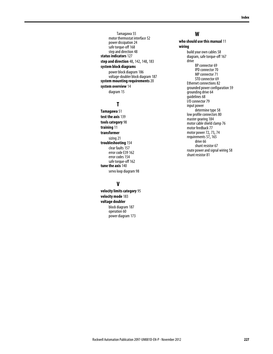 Rockwell Automation 2097-Vxxx Kinetix 300 EtherNet/IP Indexing Servo Drive User Manual User Manual | Page 227 / 230
