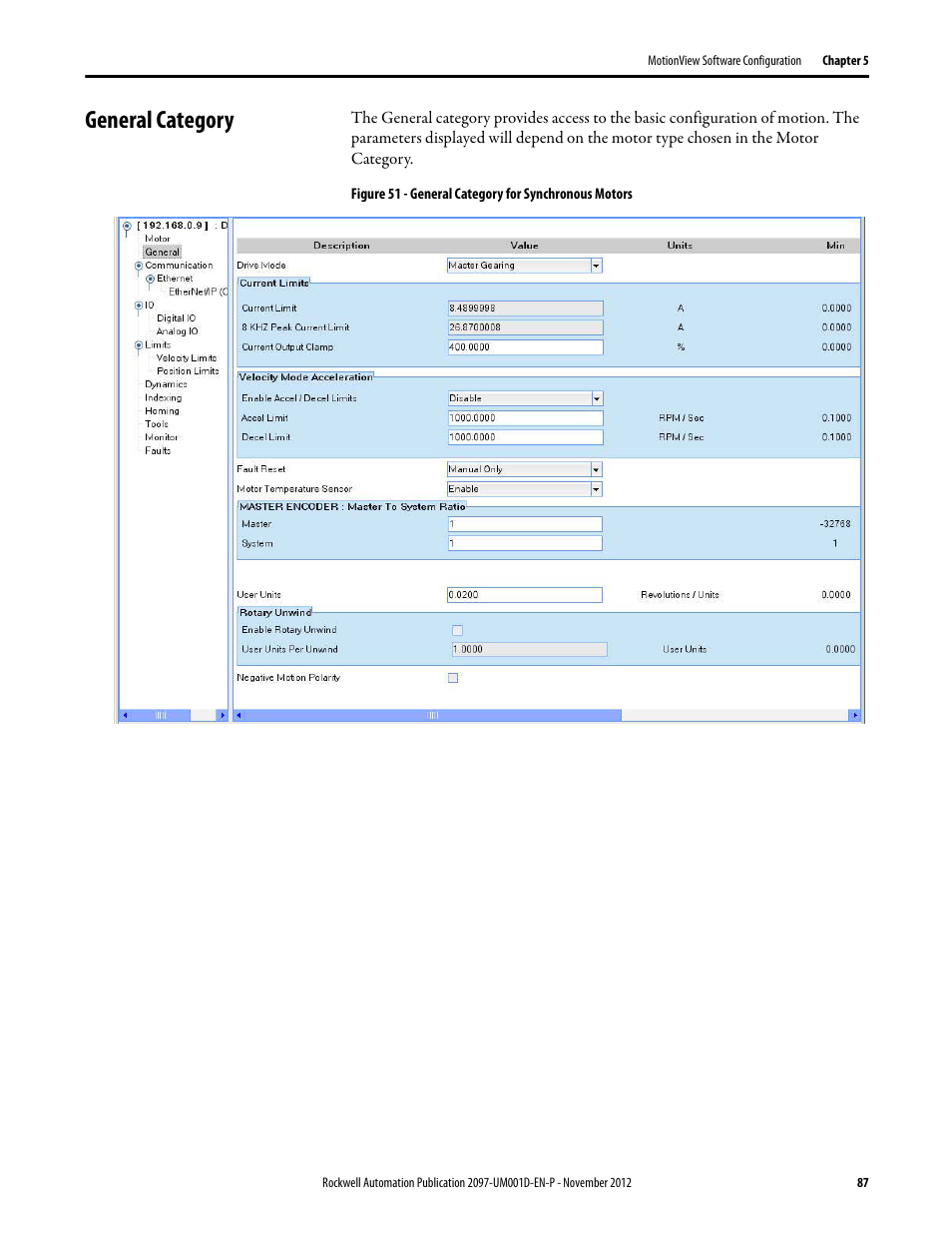 General category | Rockwell Automation 2097-Vxxx Kinetix 300 EtherNet/IP Indexing Servo Drive User Manual User Manual | Page 87 / 230