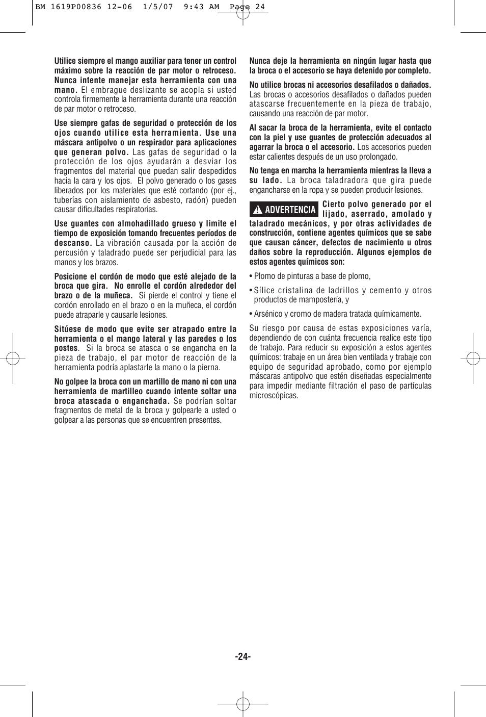 Bosch 11258VSR User Manual | Page 24 / 32