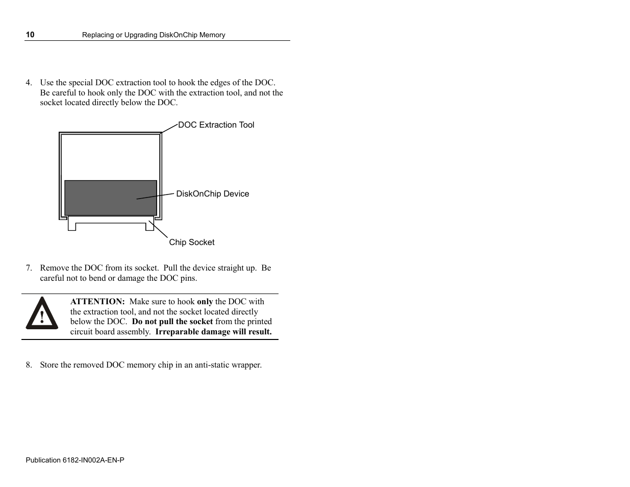 Rockwell Automation 6182 DiskOnChip Installation Instructions User Manual | Page 10 / 16