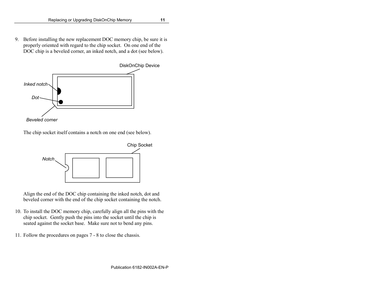Rockwell Automation 6182 DiskOnChip Installation Instructions User Manual | Page 11 / 16