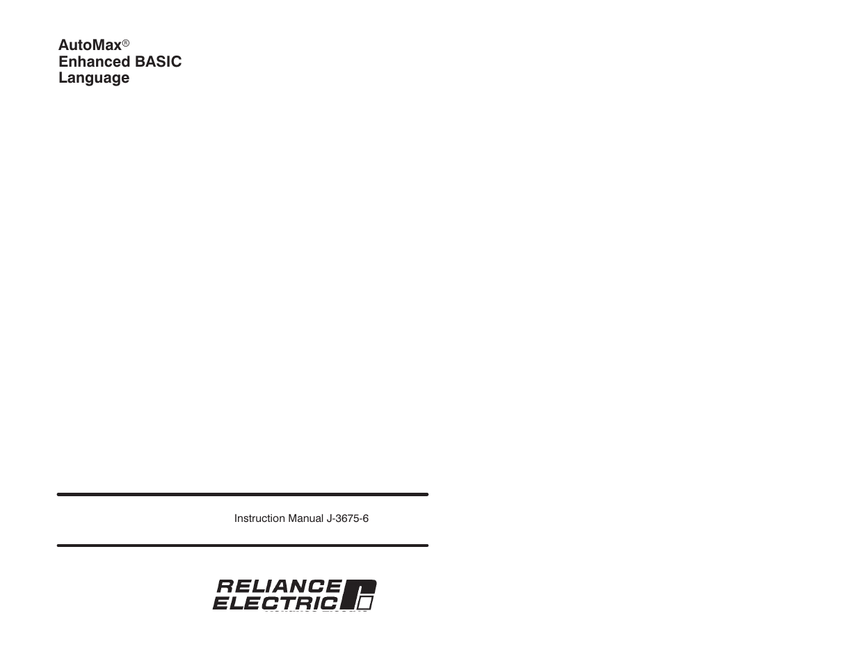 Rockwell Automation 57C610 Enhanced Basic Language, AutoMax User Manual | 146 pages