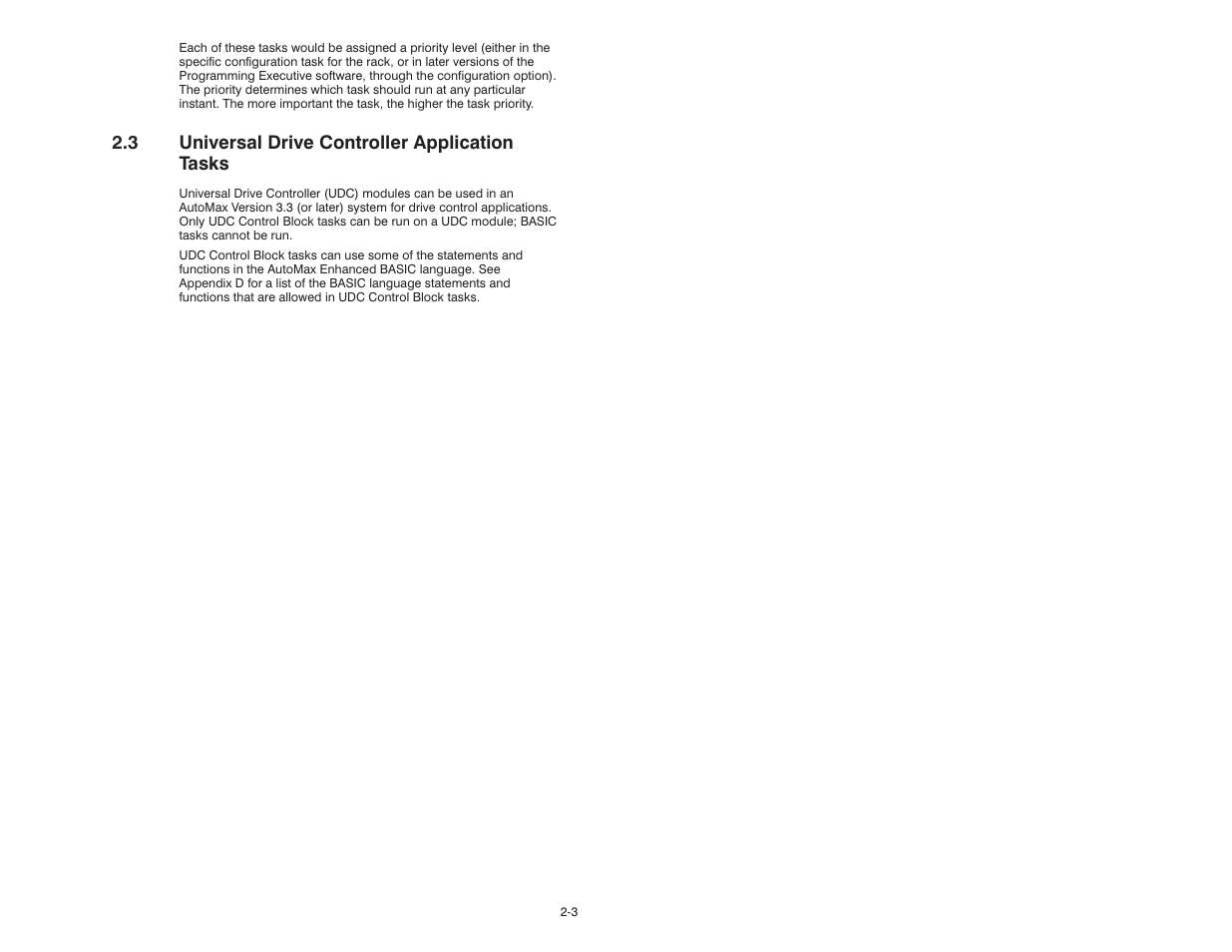3 universal drive controller application tasks | Rockwell Automation 57C610 Enhanced Basic Language, AutoMax User Manual | Page 15 / 146