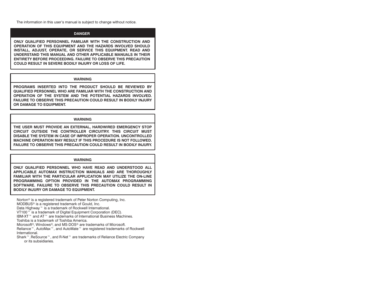 Rockwell Automation 57C610 Enhanced Basic Language, AutoMax User Manual | Page 2 / 146