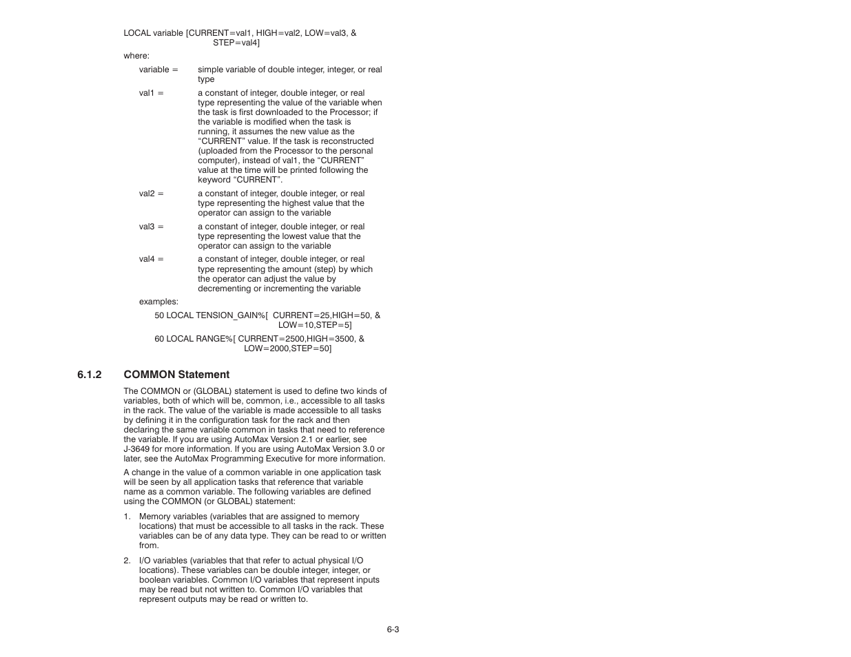 Rockwell Automation 57C610 Enhanced Basic Language, AutoMax User Manual | Page 43 / 146