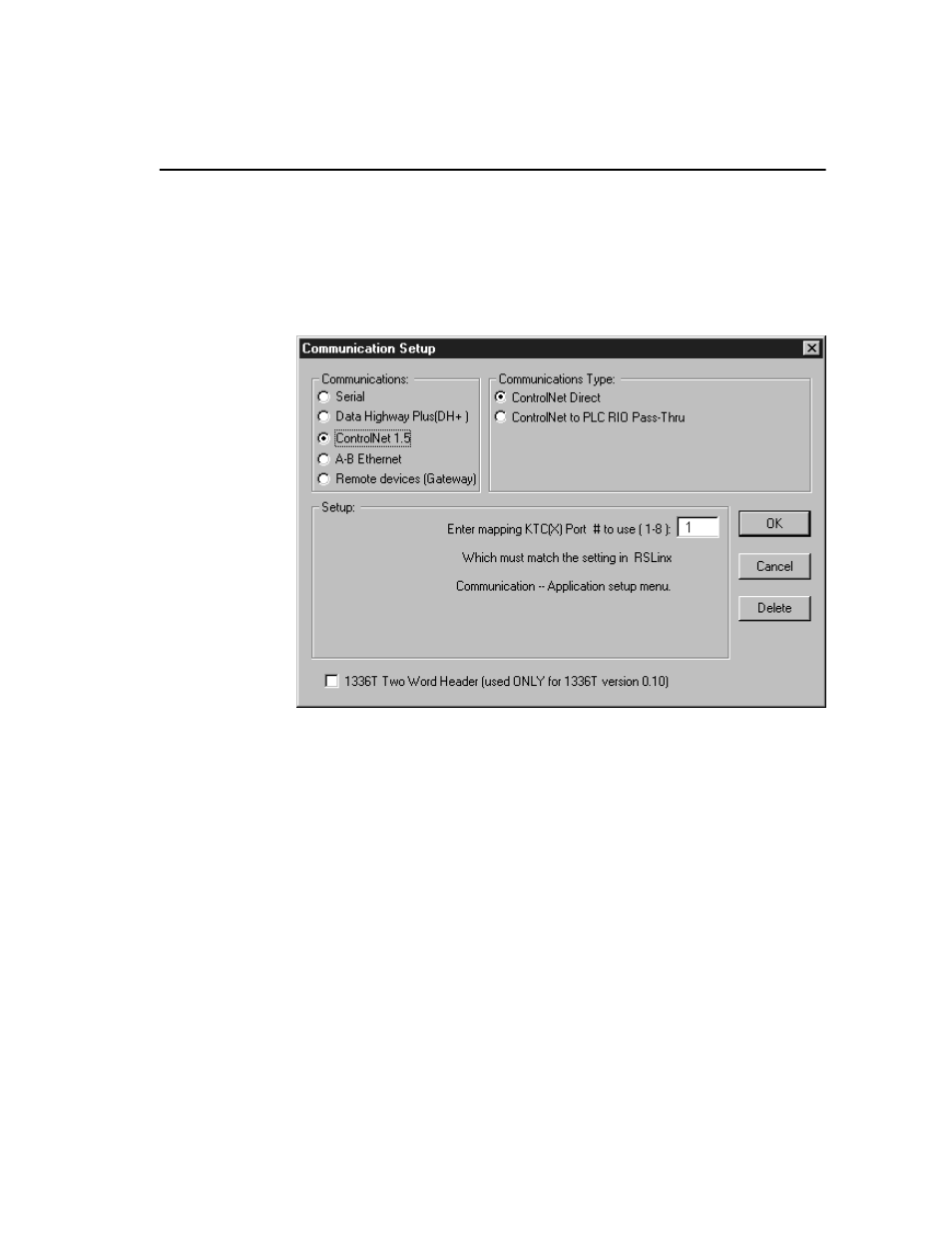 Setting the communication information, Setting the communication information -5 | Rockwell Automation 9303 DRIVE TOOLS32 GETTING STARTED User Manual | Page 69 / 90