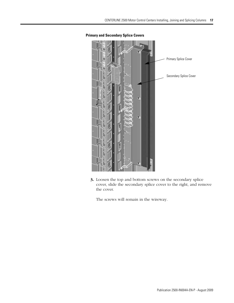 Rockwell Automation 2500 CENTERLINE MCC Joining and Splicing Columns User Manual | Page 17 / 24