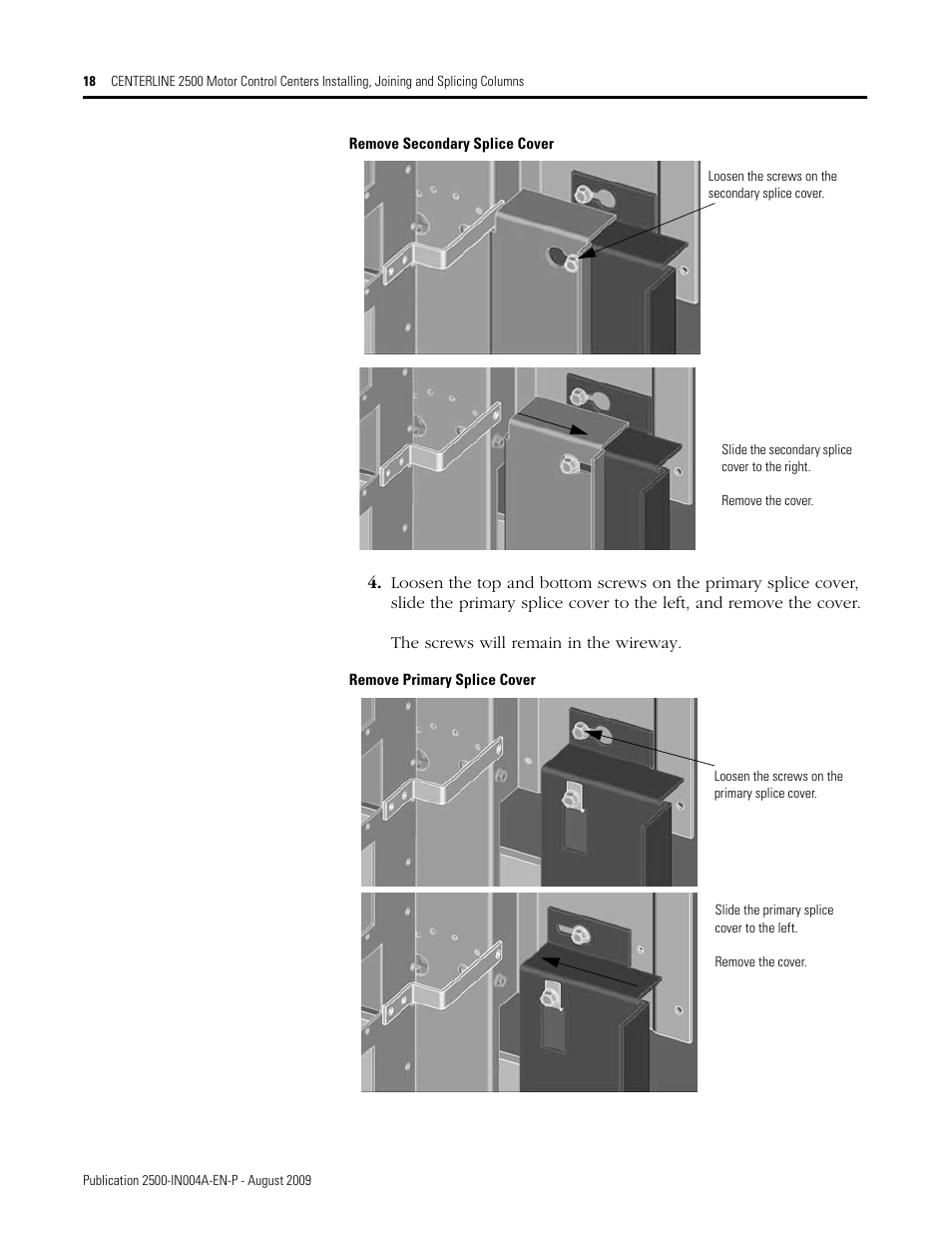 Rockwell Automation 2500 CENTERLINE MCC Joining and Splicing Columns User Manual | Page 18 / 24