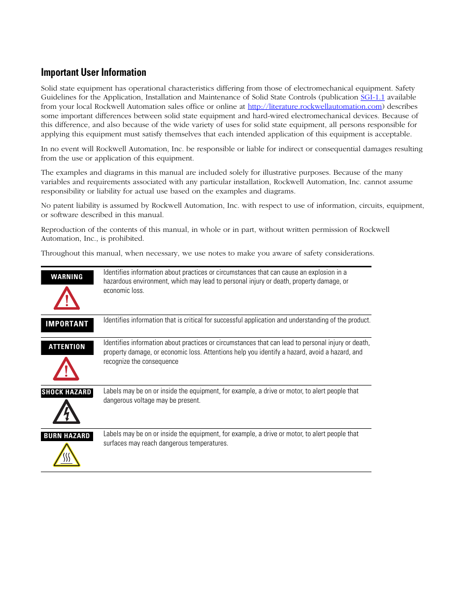 Important user information | Rockwell Automation 2500 CENTERLINE MCC Joining and Splicing Columns User Manual | Page 2 / 24