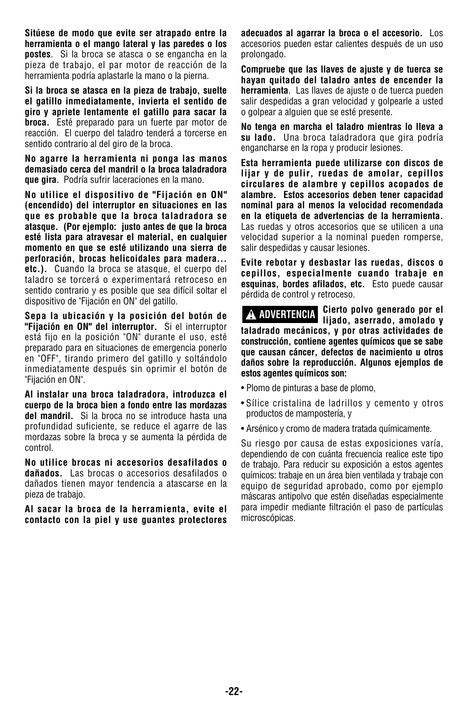 Bosch 1004VSR User Manual | Page 22 / 32