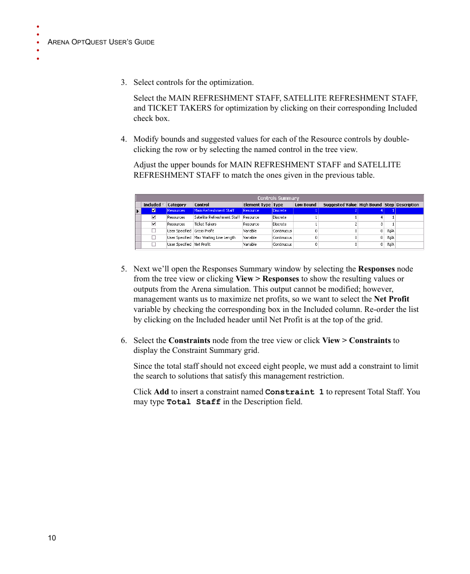 Rockwell Automation Arena OptQuest Users Guide User Manual | Page 14 / 54