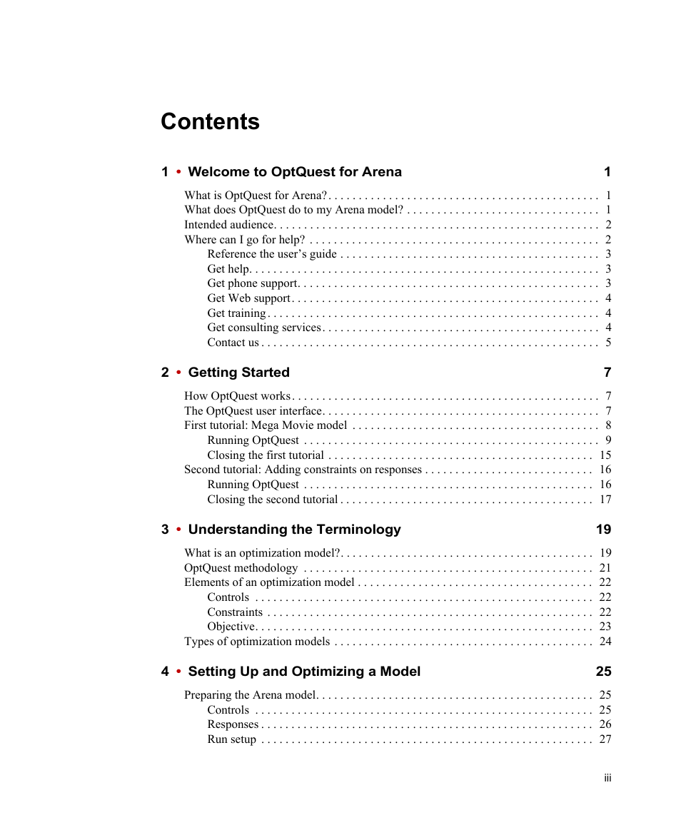 Rockwell Automation Arena OptQuest Users Guide User Manual | Page 3 / 54