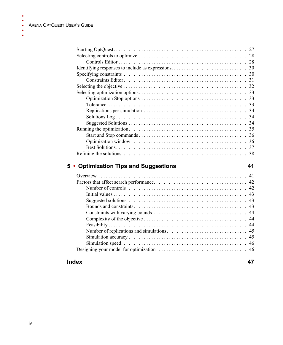 Rockwell Automation Arena OptQuest Users Guide User Manual | Page 4 / 54