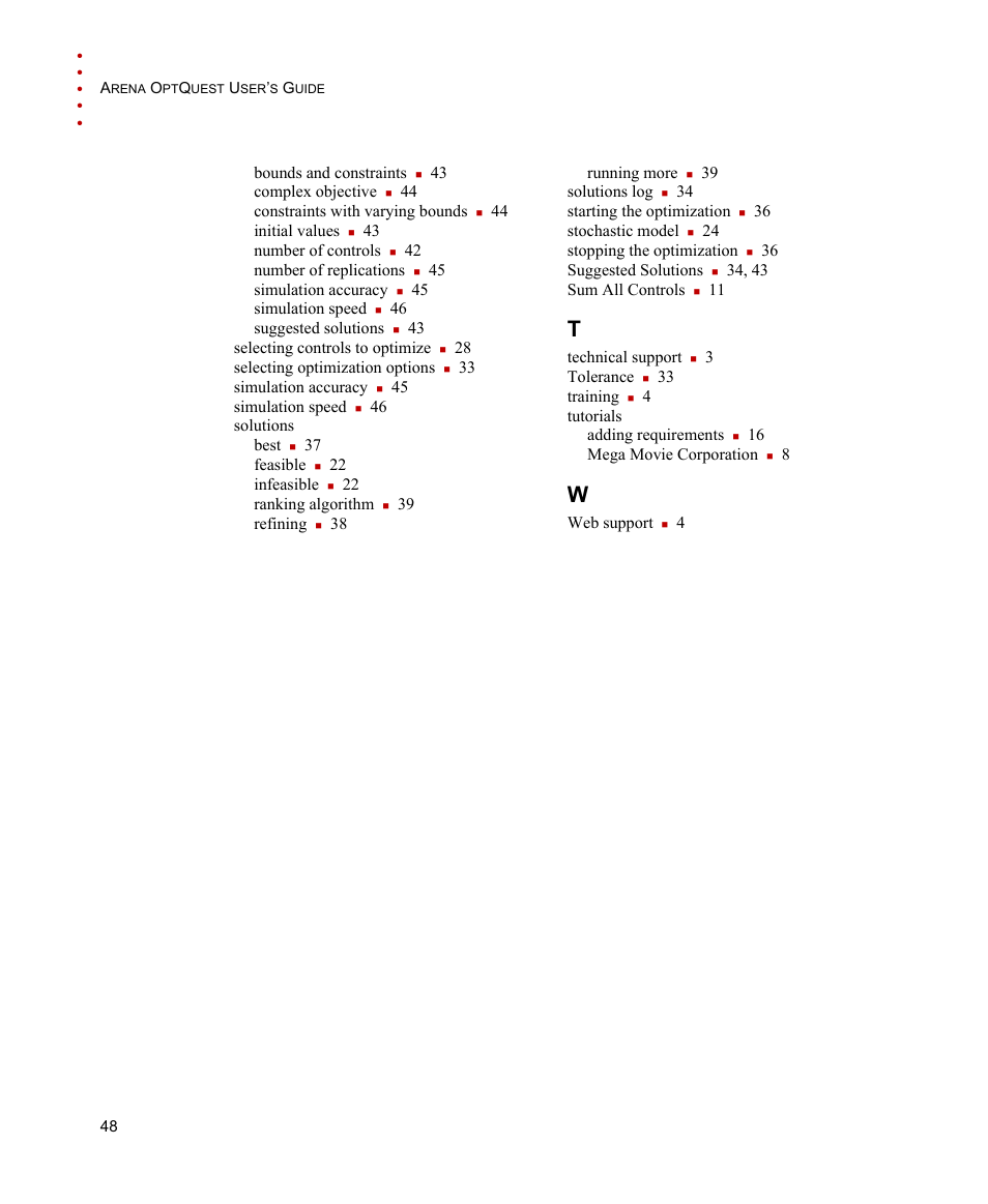 Rockwell Automation Arena OptQuest Users Guide User Manual | Page 54 / 54