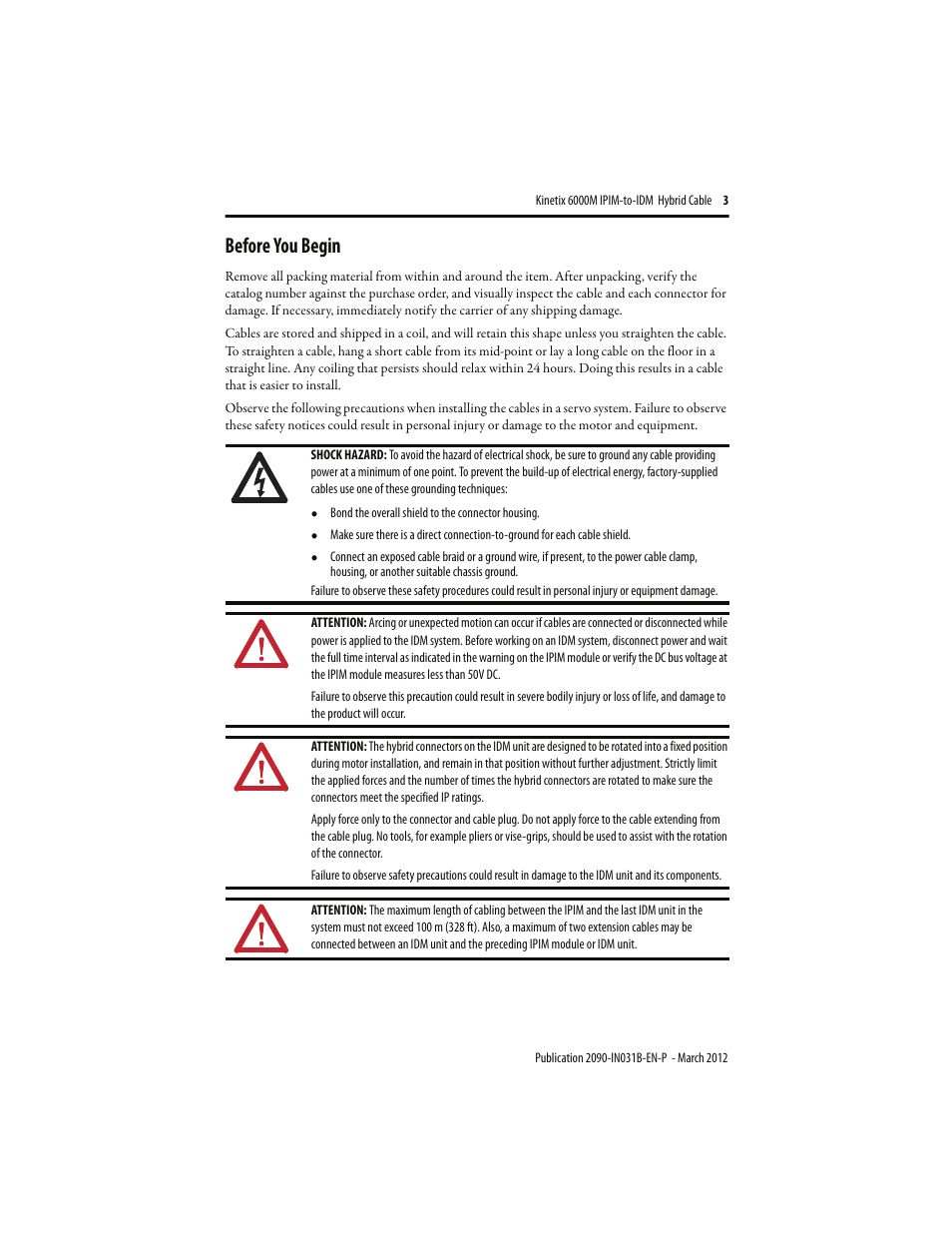 Before you begin | Rockwell Automation 2090-CHBIFS8-12AA Kinetix 6000M IPIM to IDM Hybrid Power Cable Installation Instructions User Manual | Page 3 / 8