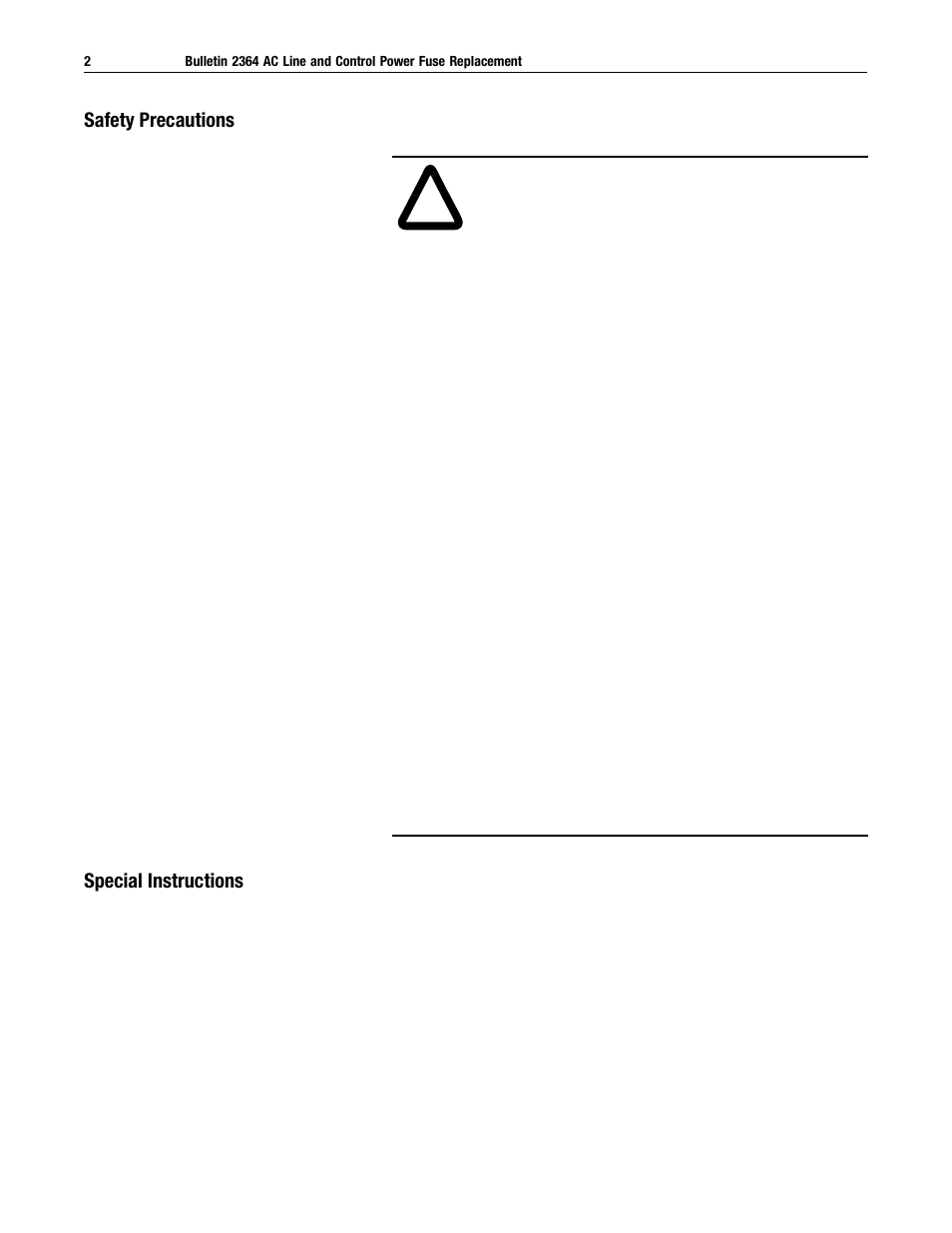 Rockwell Automation 2364 AC Line and Control Power Fuse Replacement User Manual | Page 2 / 4