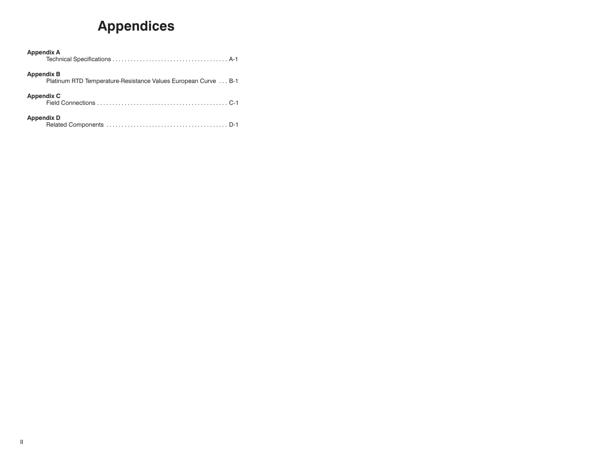 Appendices | Rockwell Automation 61C615 RTD Termination Panel User Manual | Page 4 / 26