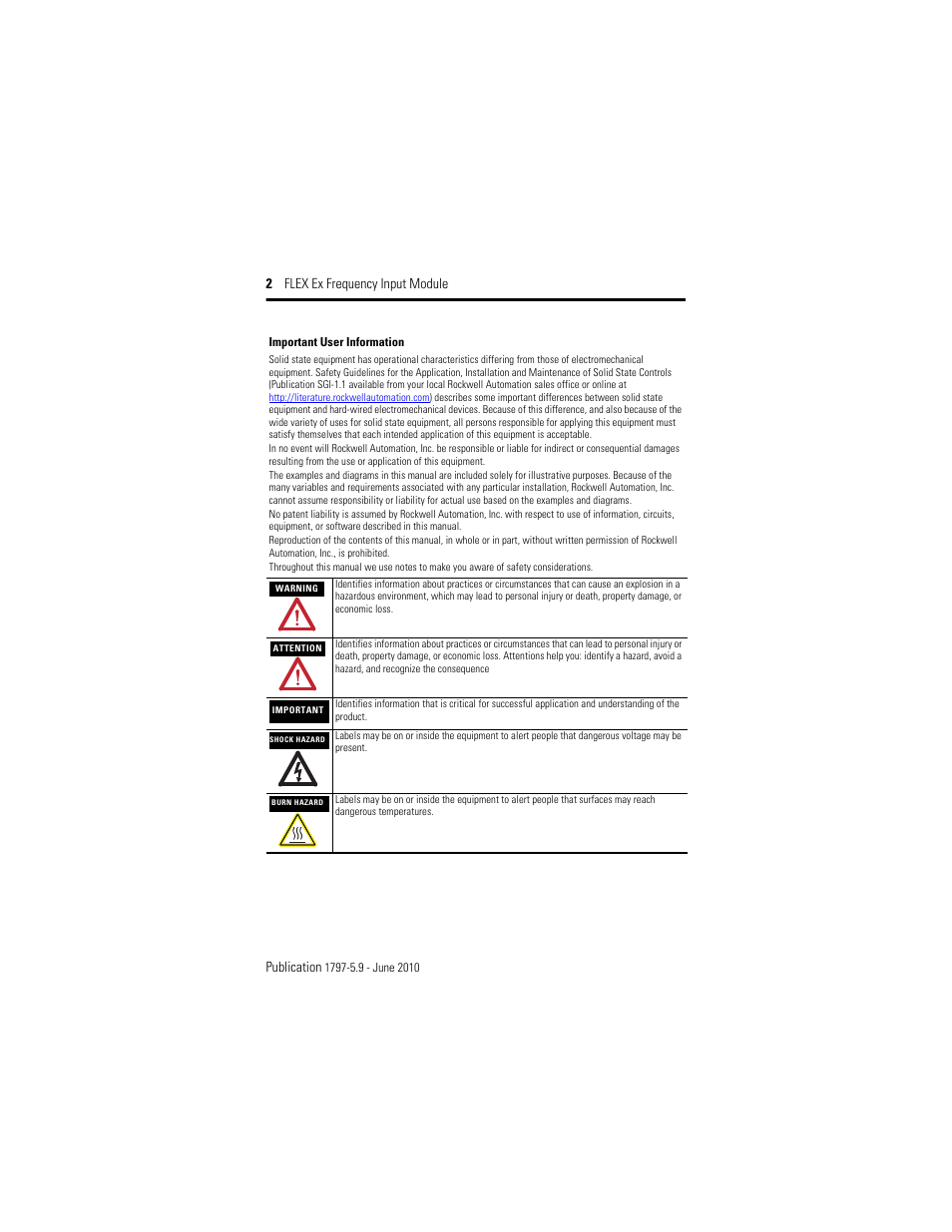 2 flex ex frequency input module publication | Rockwell Automation 1797-IJ2 FLEX Ex Frequency Input Module User Manual | Page 2 / 32
